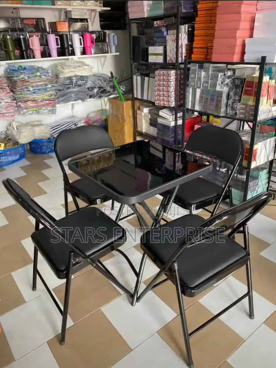Executive and Durable 4 Seater Foldable Restaurant Set