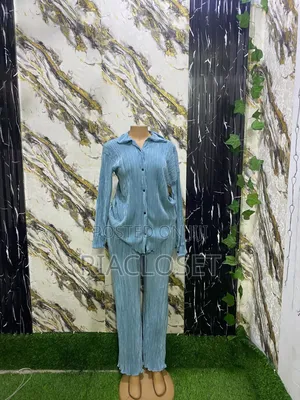 Two Piece Pleated Trouser and Shirt Set