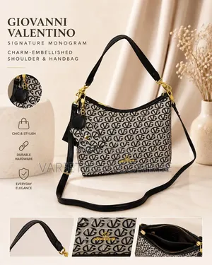 Giovanni Valentino Signature Monogram Charm-Embellished Bag