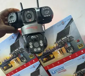 3 Lens Lens 4G Solar CCTV Camera – Wireless PTZ Security Camera