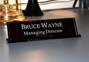 Office Acrylic Desk Name Plate Branding