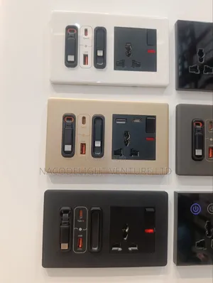 Modern Multifunctional Switch and Socket With USB and Type C Wire