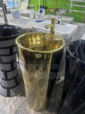 Gold Luxury Ceramic Standing Basin