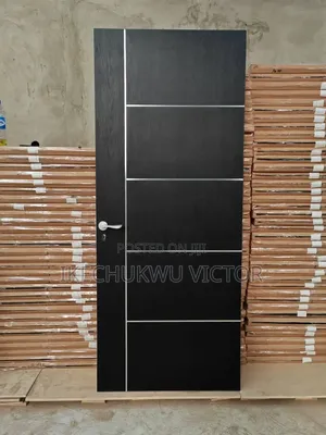 Obsidian LINE HDF Wooden Door for Room