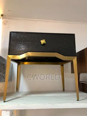 Black Gold Accent Table
