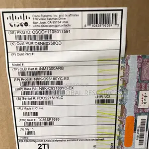 N9k-C93180yc-Ex, Cisco Nexus 9300 Switch, 48x25G SFP/6x100G QSFP28