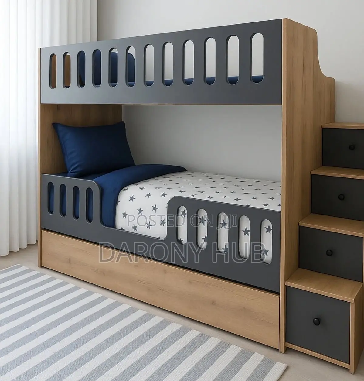 Bunk Bed With Storage Units
