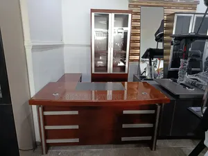 Executive Table and 2 Door Bookshelf Combo Package