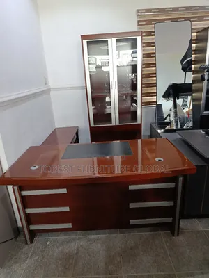 Executive Table and 2 Door Bookshelf Combo Package