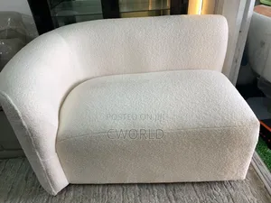 Cream Boucle Lounge Chair - Imported