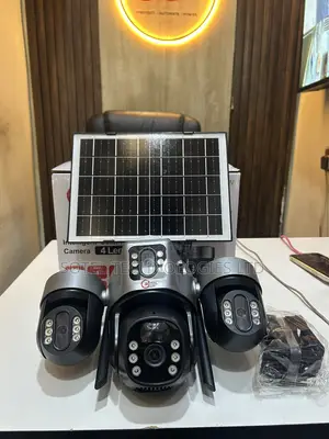 4 Lens 4G Solar CCTV Camera PTZ V380 Night Vision | Motion Detection