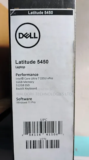 New Laptop Dell Latitude 5450 16GB Intel Core Ultra 7 SSD 512GB