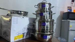 Glass Cover Korkmaz Stainless Steel Pot Set