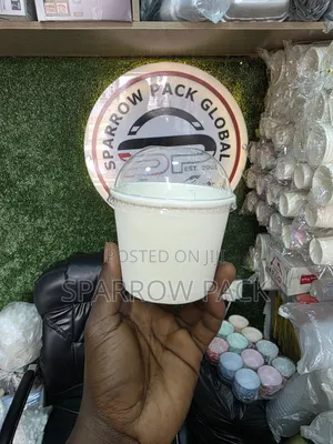 325ml White Ice Cream Cup