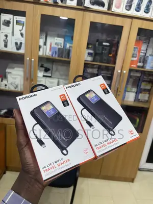 Brand New Porodo 4G LTE/ WiFi 6 Travel Router 10000Mah Power Bank