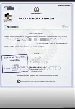 Police Character Certificate