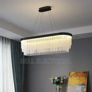Nordic Black Glass Chandelier Post-Modern