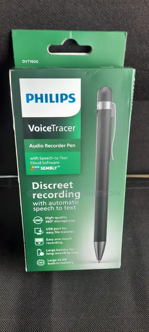 Philips VoiceTracer DVT1600 Audio Recorder Pen
