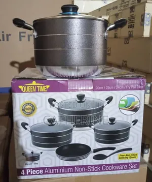 Queen Time 4-Piece Aluminium Non-Stick Cookware Set
