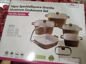 Echo 10Pcs Marble Series Square Granite Cookware Set