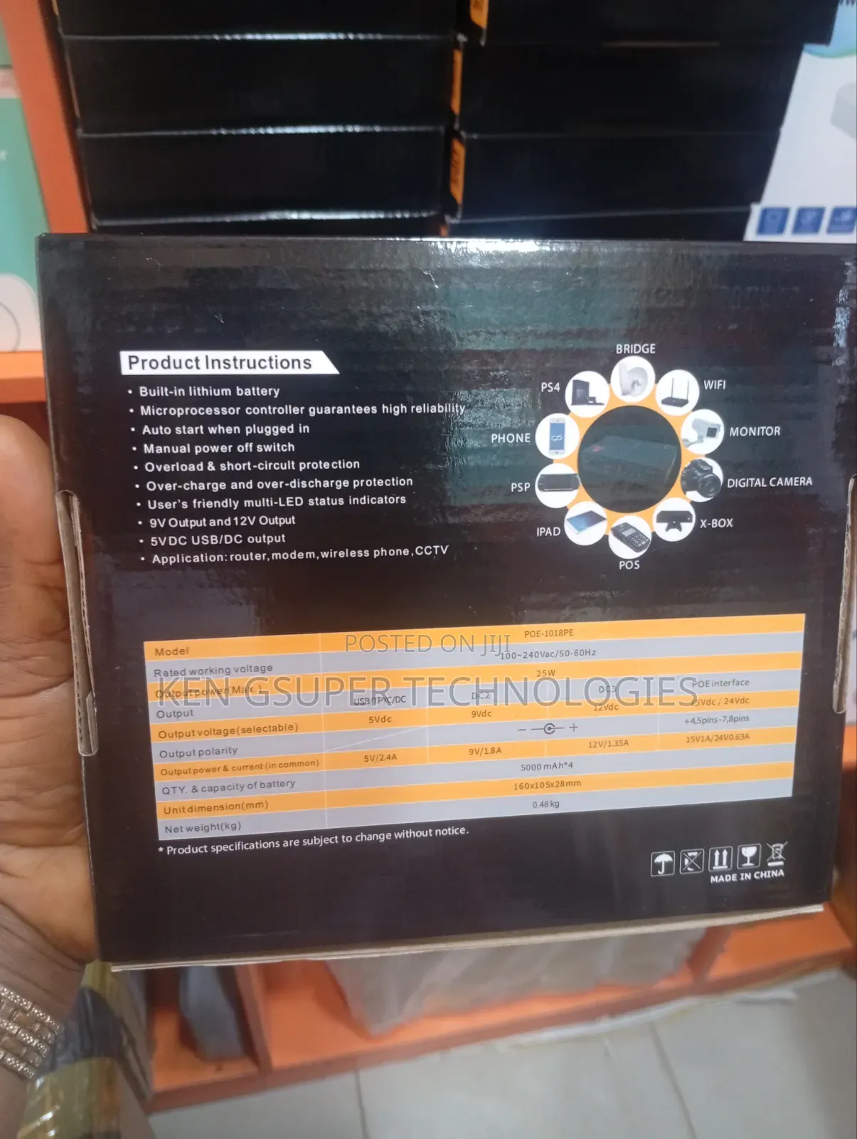 Mini UPS 10400Mah Type C