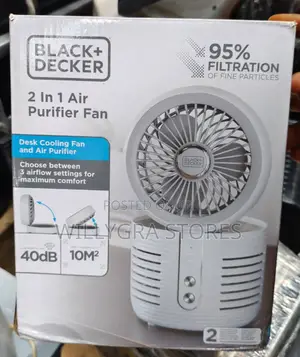 BLACK+DECKER 2-in-1 DC Air Purifier Fan