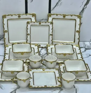 White Designer Breakable Set of Plates