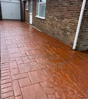 Polished Stamped Concrete Installation