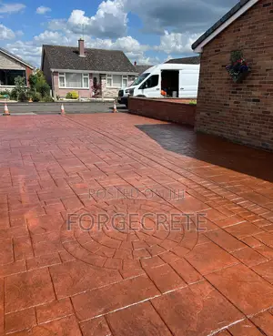 Polished Stamped Concrete Installation
