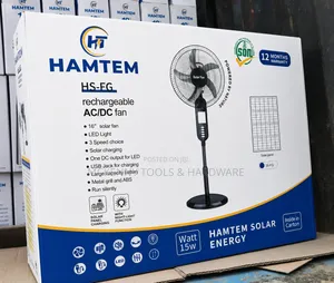 16-Inch Solar Rechargeable AC/DC Standing Fan (Mode