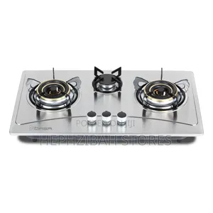 Qasa 3- Burner Stainless Steel Inbuilt Gas Cooker-Auto Ignition
