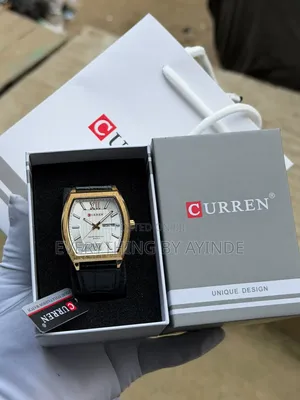 Curren Wrist Watch Analog and Digital Black and Gold With White Face