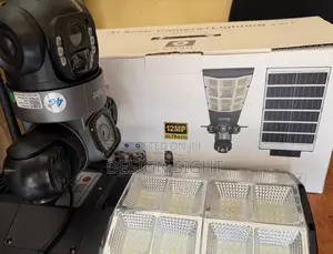 V380 3 Lens CCTV Camera + Solar Street Light
