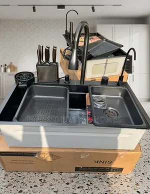Luxury Multifunction Waterfall Kitchen Sink Stainless Steel