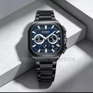 Curren Wrist Watch Analog and Digital Black With Blue Face