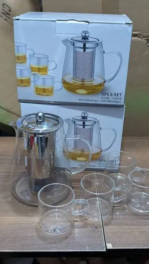 Glass Tea Jug With 5Pcs Cups