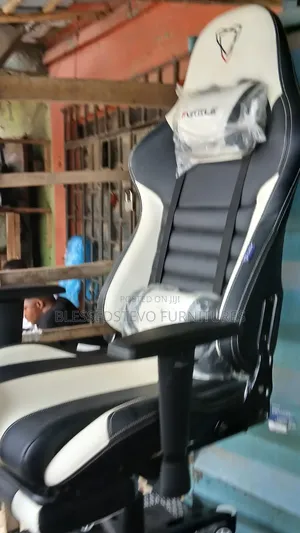White and Black Gaming Chair
