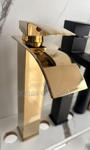 Gold Fountain Basin Mixer (Water Fall )