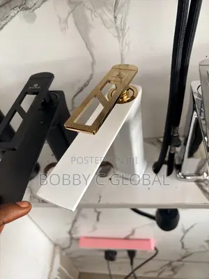 White Gold Open-Head Basin Mixer
