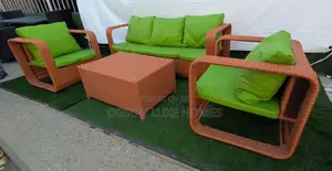 Quality Rattan Outdoor Five Seaters With Table Glass Top