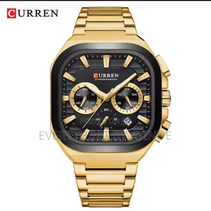 Curren Wrist Watch Analog and Digital Gold With Black