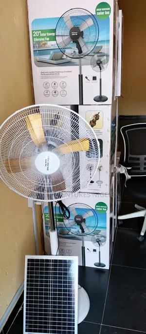 Solar Fan Rechargeable Dc/AC 20" Standing Fuly Copper,4-12 Hours