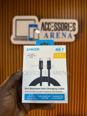 Original Anker Zolo USB-C to USB-C Cable (6ft / 240W Braided)