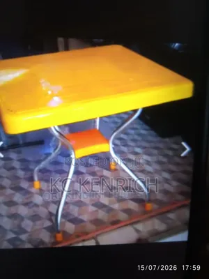 Plastic Table With Aluminium Cross Leg
