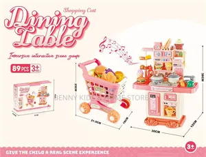 89PCS Shopping Cart Mini Kitchen Play Set!