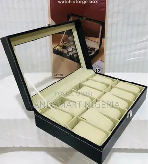 12 Slot Leather Watch Box- Watch Organiser 20% OFF