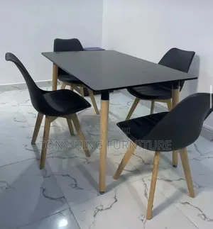 Modern Imported Wooden Dining Table Set With Fiber Padded Chair