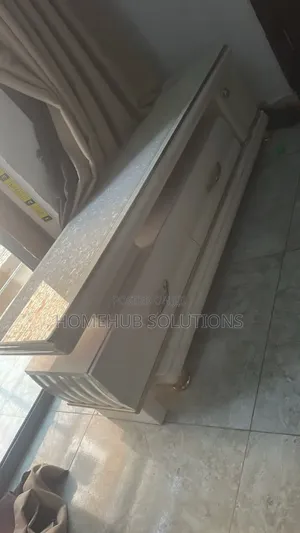 Marble Top TV Console Can Be Used as Center Table Too