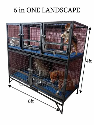 DOG STEEL CAGE 6 in ONE Landscape Size