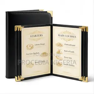 Leather A4 Menu Book Hotel Restaurant Menu Cover Holder